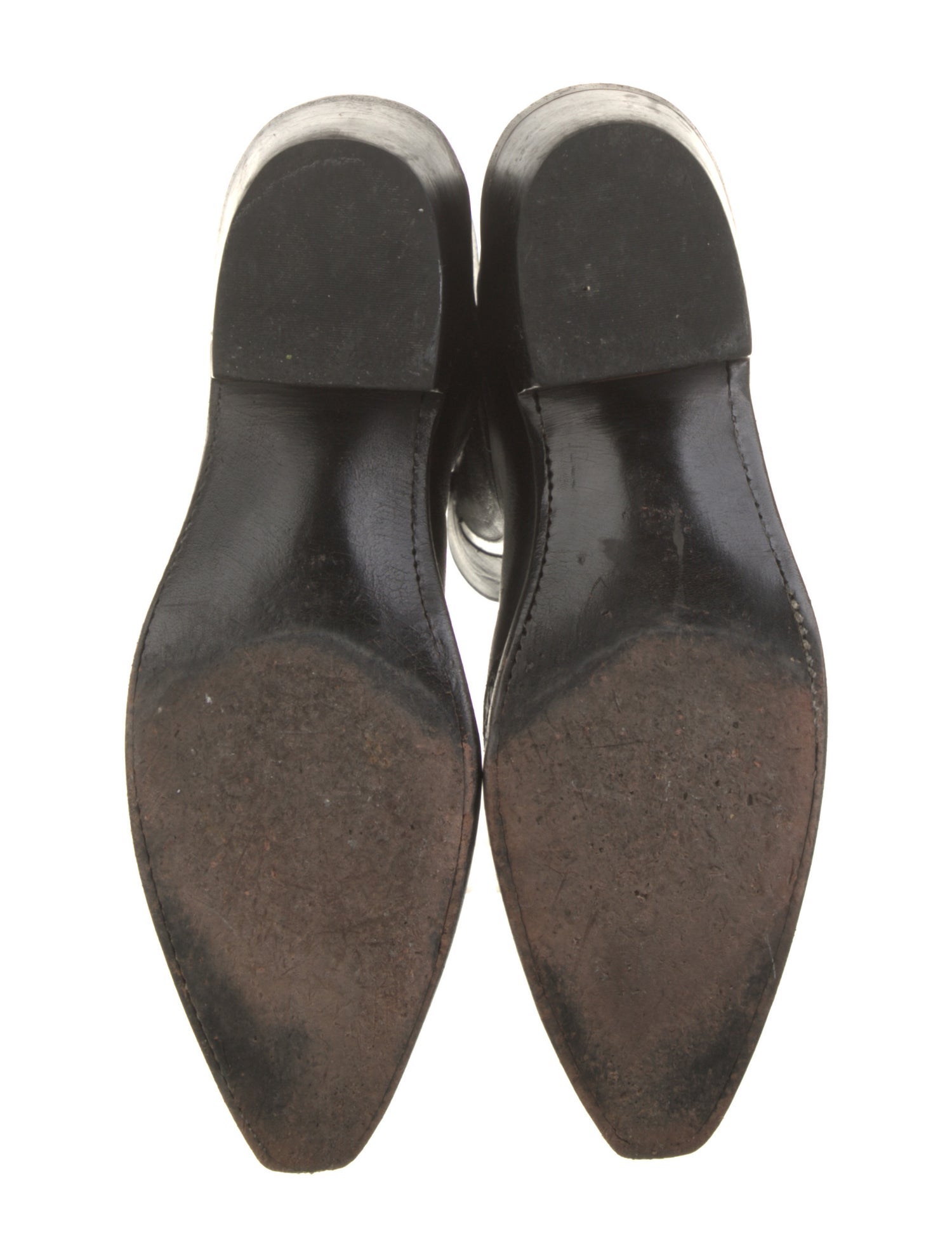 Lucchese Leather Embroidered Accent Western Boots